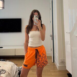 Kill Crew Flame Mesh Shorts – Orange / Size M